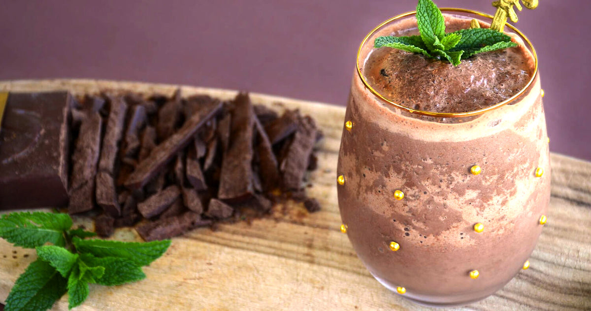 Choc Mint Frappe with Ceremonial Cacao