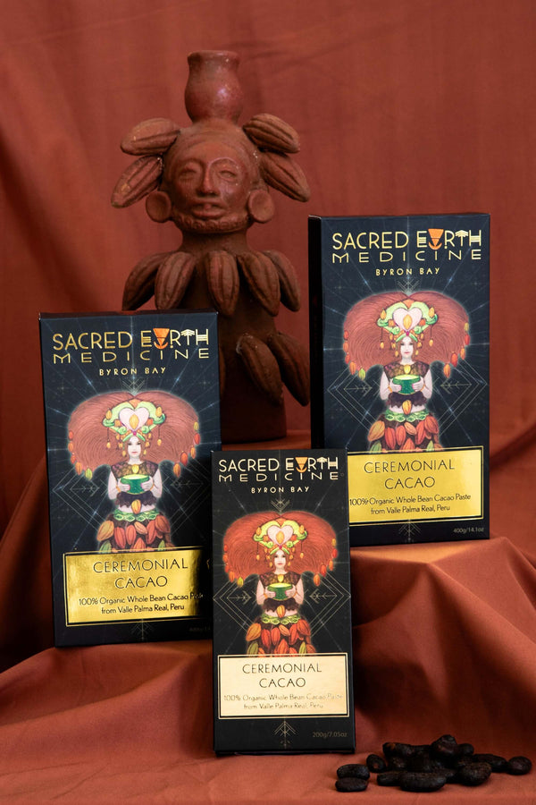 The Sacred Earth Medicine Ceremonial Cacao 1kg bundle is 2 x 400g blocks + 1 x 200g blocks, saving 19%!