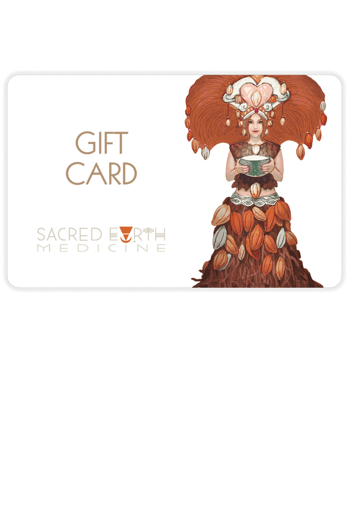 The Sacred Earth Medicine Gift and is the perfect gift of heart and love. The gift cards come in $50, $100, $250 and $500.